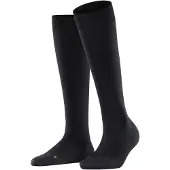 Falke Energizer Damen Kniestrümpfe, 35-36, Schwarz, Uni