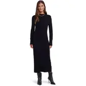 Falke Ultrafine Merino Wool Damen Kleid, S, Schwarz, Rippe, Schurwolle