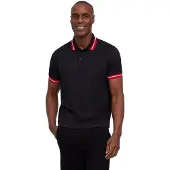 Falke Smart Polo Easy Care Herren Polo Shirt, XXL, Schwarz, Baumwolle