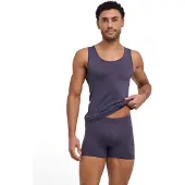 Falke Seamless Herren Top Daily Seamless, M, Grau, Uni,Rippe