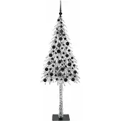 vidaXL Weihnachtsbaum mit 300 LEDs Weiß 180 cm PE und Stahl