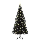 vidaXL Weihnachtsbaum Schwarz 210 cm PVC