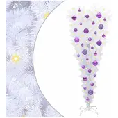 vidaXL Künstlicher Weihnachtsbaum Weiß 120 cm PVC und Stahl