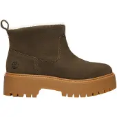 Timberland für Damen. TB0A283GW011 Stone Street grüne Lederstiefeletten (38.5 W), 3 bis 5 cm, Keine, Lässig