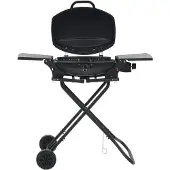 vidaXL Gasgrill Tragbar mit Kochzone Schwarz