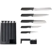 Joseph Joseph Messerblock "Elevate" 7 Stk. 5 Messer mit Klingen aus japanischem Edelstahl, Messerschärfer