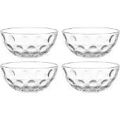 Leonardo Schale "CUCINA OPTIC, 4er-Set", transparent, H:6,5cm Ø:14cm, Glas, Schüsseln, Schale, Spülmaschinengeeignet