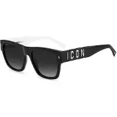 Dsquared2 ICON 0004/S 80S BLACK WHITE 55/19/145 Herren Sonnenbrillen