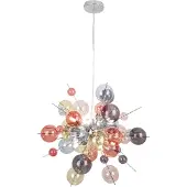 Näve Hängeleuchte Explosion, Ø 65 cm, Glas, Pastell-bunt, G9