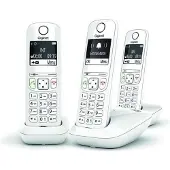 Gigaset AS690 Trio, Analoges/DECT-Telefon, Kabelloses Mobilteil, 100 Eintragungen, Weiß