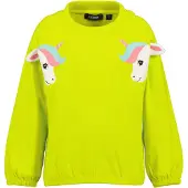 Blue Seven Sweater "Sweatshirt", Mädchen, Gr. 92, gelb (1141, zitrone), 100% Baumwolle, normal normal, Rundhals, gerader Abschluss, Sweatshirts Sweater