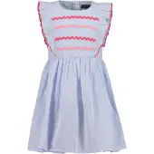 Blue Seven Sommerkleid "Kleid", Mädchen, Gr. 104, blau (5100, mittelblau), 100% Baumwolle, normal, Rundhals, Kleider Sommerkleid
