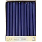 Papstar Starpak 50 Leuchterkerzen Ø 2,2 cm · 25 cm Dunkelblau
