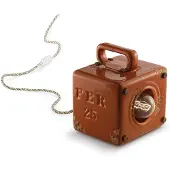 FERROLUCE Handbemalte Tischlampe im Vintage-Design, aus Eisen und Keramik, Industrial TA - Orange