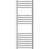 LuxeBath Badheizkörper Sahara, 400x1200 mm, Chrome, gebogen mit Seitenanschluss, ohne Heizstab