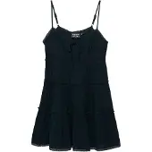 Superdry für Damen. W8012115A Gestuftes Mini-Kleid aus Cheesecloth marineblau (M), Lässig, Baumwolle, Ärmellos / Hosenträger