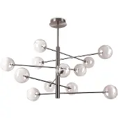 Ideal Lux Hängelampe Equinoxe, chrom/rauchgrau 12-flg.