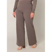 Base Level Curvy 1100000002199 "Arah", Damen, Gr. 46, Länge 32, grau (schwarz taupe), Web, Obermaterial: 97% Polyester, 3% Elasthan, unifarben, loose fit extralang, Hosen 1100000002199, Große Größen