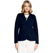 Betty Barclay Kurzblazer "Kurzblazer mit aufgesetzten Taschen", Damen, Gr. 42, blau (dunkelblau), Obermaterial: 48% Viskose CV. 47% Polyester PES. 5% Elasthan EL., Blazer Kurzblazer