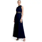 Vera Mont Abendkleid "Damen rückenfrei" Ohne Tasche Aufgesteppte Bänder