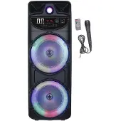 Inovalley MS02-XXL-N Karaoke-Party-Lautsprecher 1000W mit Bluetooth 5.0, LED-Display, FM & TWS