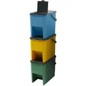 Kitchen Move 3 grüne, blaue und gelbe recyclingbehälter (3 x 20 l) BAT-4XG3730