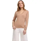 Falke Pure Merino Wool Damen Pullover, XXL, Braun, Uni, Schurwolle