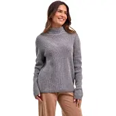 Falke Damen Pullover, XS, Grau, Rippe, Schurwolle