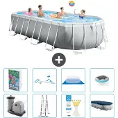 Intex Prism Frame Pool Oval - 610x305x122 cm - 7-teilig S595