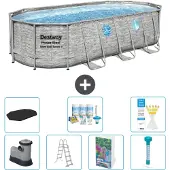 Bestway Power Steel Oval - 549x274x122 cm - 6-teilig S574