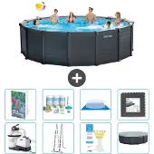 Intex Graphite Panel Pool Rund - 478x124 cm - 7-teilig S581