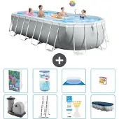 Intex Prism Frame Pool Oval - 610x305x122 cm - 7-teilig S541