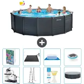 Intex Graphite Panel Pool Rund - 478x124 cm - 7-teilig S598