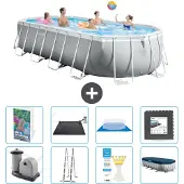 Intex Prism Frame Pool Oval - 610x305x122 cm - 7-teilig S543
