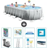 Intex Prism Frame Pool Oval - 610x305x122 cm - 7-teilig S651
