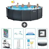 Intex Graphite Panel Pool Rund - 478x124 cm - 7-teilig S565