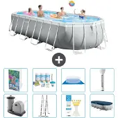 Intex Prism Frame Pool Oval - 610x305x122 cm - 7-teilig S574