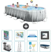 Intex Prism Frame Pool Oval - 610x305x122 cm - 7-teilig S533