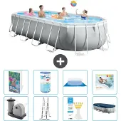 Intex Prism Frame Pool Oval - 610x305x122 cm - 7-teilig S635