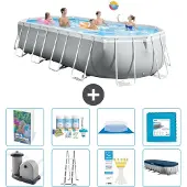 Intex Prism Frame Pool Oval - 610x305x122 cm - 7-teilig S536