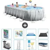 Intex Prism Frame Pool Oval - 610x305x122 cm - 7-teilig S567