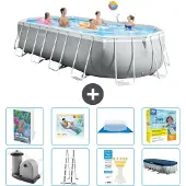Intex Prism Frame Pool Oval - 610x305x122 cm - 7-teilig S639