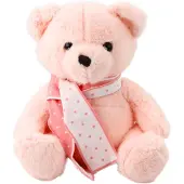 Leantoys Plüsch Maskottchen Huggable Teddybär Mit Schal Rosa 35Cm