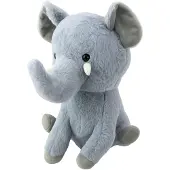Lean Toys Plüsch Maskottchen Umarmungen Großer Elefant Grau 36Cm