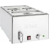Buffalo Bain Marie mit Ablasshahn und Schalen