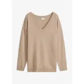 Bonprix kuschelweiches Material, Oversize-Passform, V-Ausschnitt