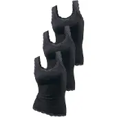 H.I.S. Tanktop H.I.S "mit Spitze", Damen, Gr. 32/34, schwarz, Feinripp, Obermaterial: 100% Baumwolle, unifarben, Basic, körpernah, Rundhals, Tops Tanktop, aus reiner Baumwolle, Feinripp, Topseller