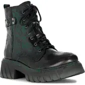 MACIEJKA Grüne Echtleder-Stiefeletten mit klassischem Design, bequemer Sohle für Wärme und Schutz im Herbst & Winter