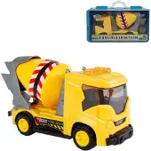 Kids Globe 2-Play Bauwagen Betonmischer Licht Sound Aufbewahrungsbox Spielzeug 510368