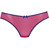 Vivance String "Finja", Damen, Gr. 32/34, pink (pink, blau), Mesh, Obermaterial: 80% Polyamid, 20% Elasthan, Unterhosen String, aus transparentem Soft-Mesh, transparente Unterwäsche, Dessous